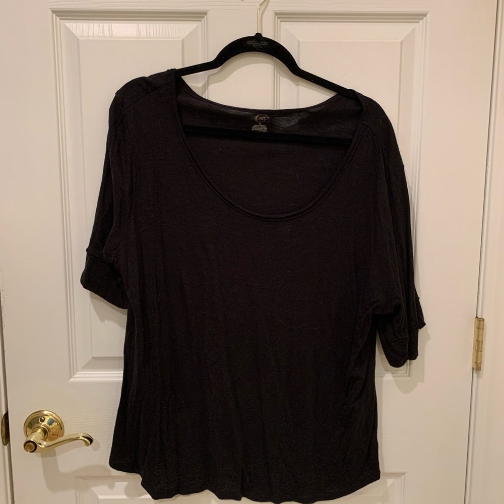 Women’s Cato brand black oversized tee.